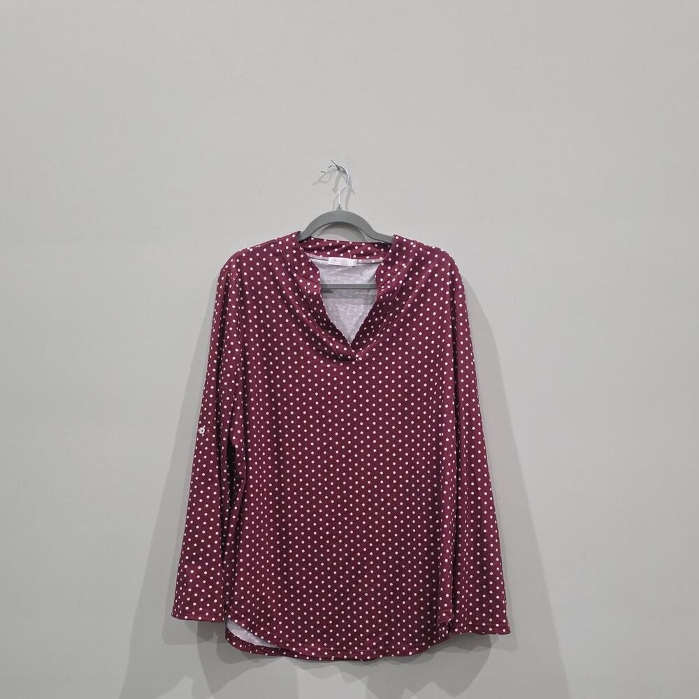 Unbranded Women's Red and Burgundy Blouse